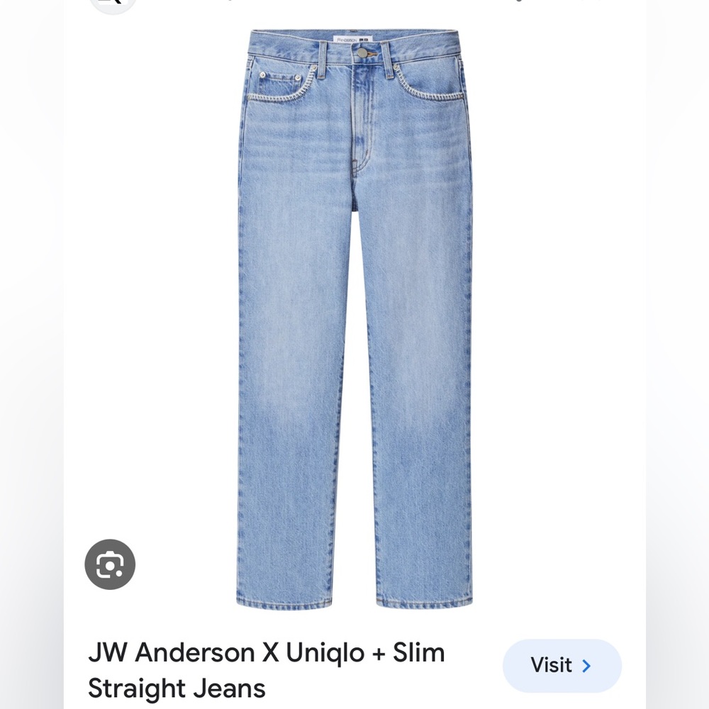 Uniqlo x jw Anderson slim straight jeans